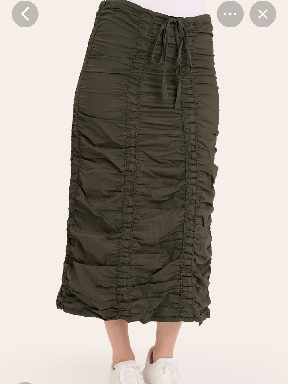 XCVI ruched corduroy midi skirt in charcoal grey small